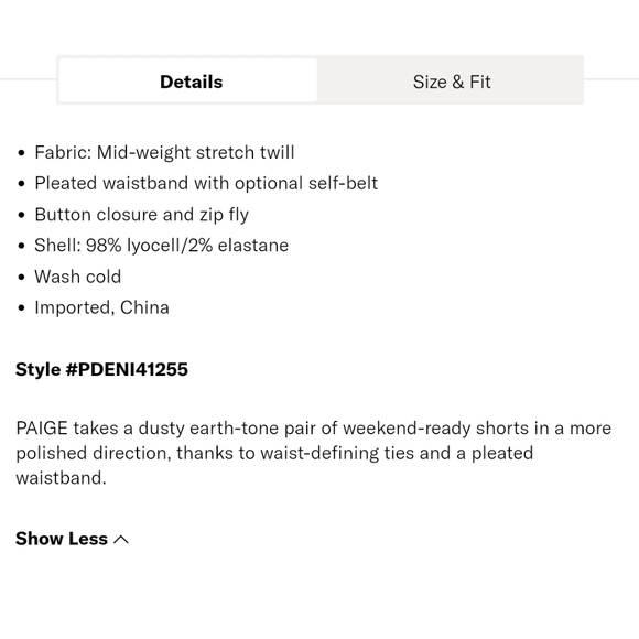 PAIGE Anessa Shorts sz 25 nwot - Picture 6 of 6